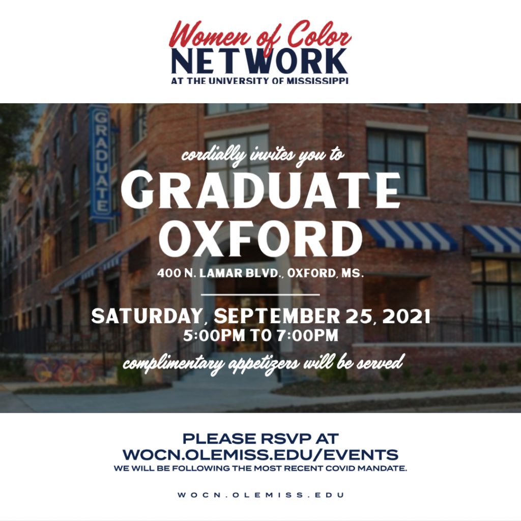WOCN Flyer with a photo of the Graduate and the event details